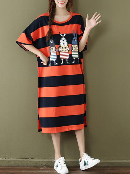 Summer Loose Oversize Striped Dress