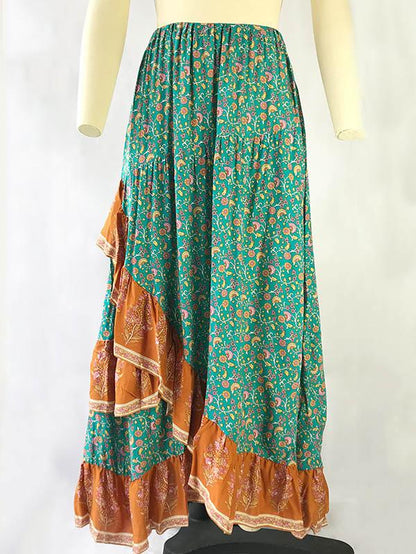 Falbala Loose Printed Bohemia Skirt Bottom