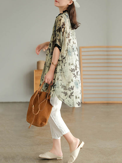Vintage Original Printed Short Sleeves Round-Neck T-Shirt