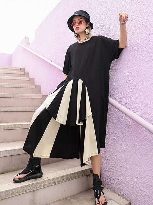 Oversize Asymmetric Long Dress