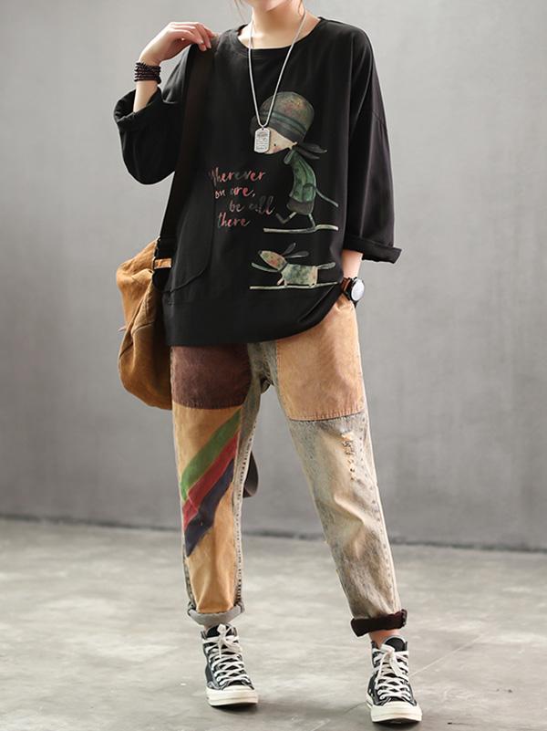 Loose Printed Blouses