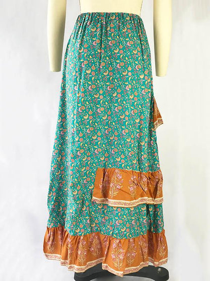 Falbala Loose Printed Bohemia Skirt Bottom
