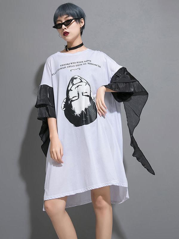 Casual Sleeve Designed Short Dress