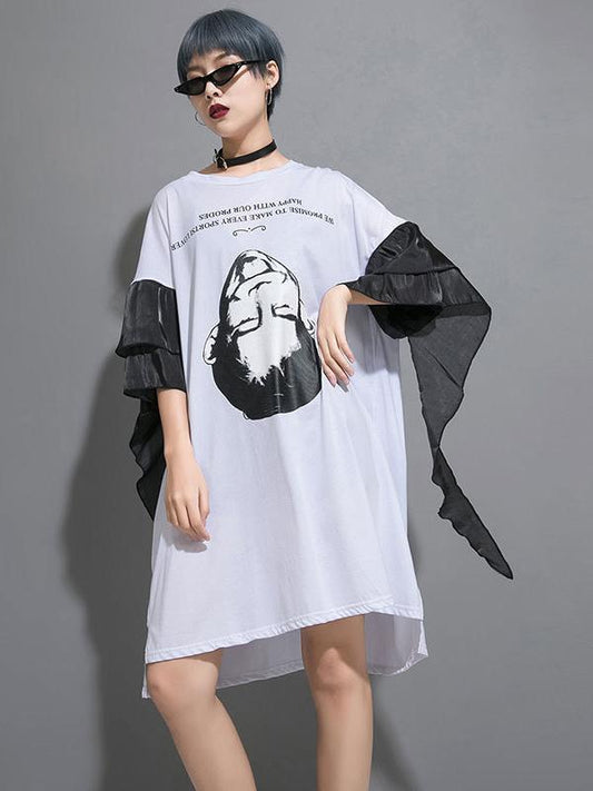 Casual Sleeve Designed Short Dress