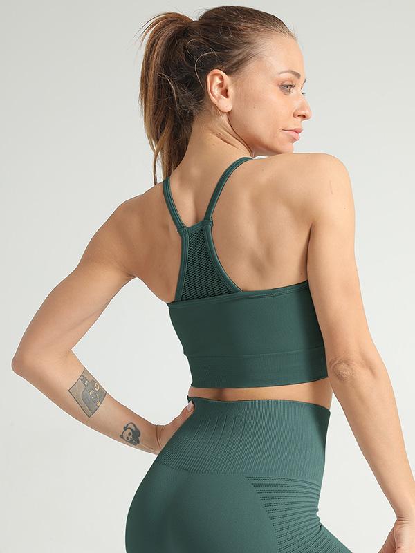 Solid Quick Dry Shockproof Wrap Sports Bra