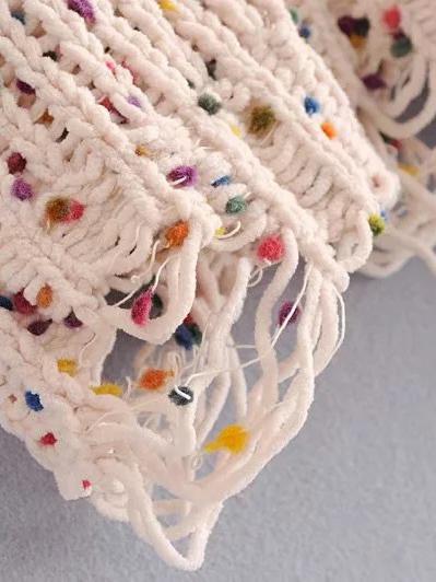 Knitting Holes Loose Sweater Tops