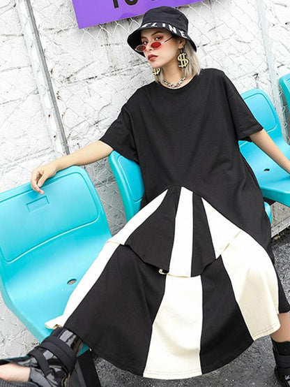 Oversize Asymmetric Long Dress
