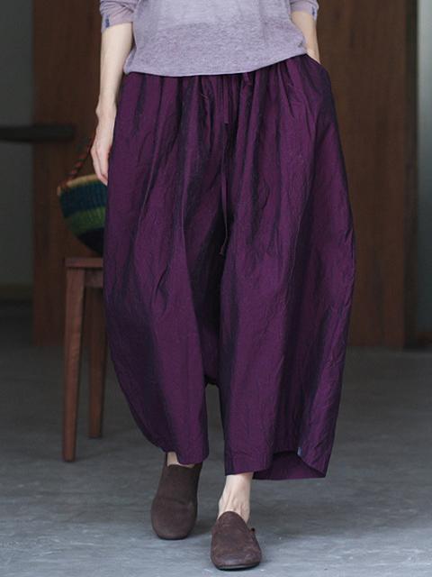 Elastic Strap Loose Wide-leg Pants