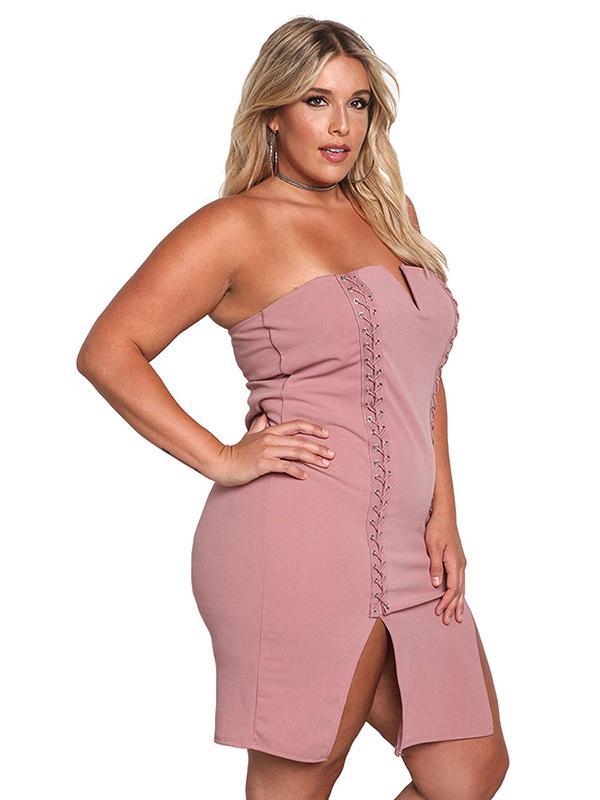 Sexy Wrap Sleeveless Bandage Solid Mini Dresses