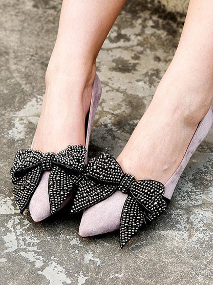 Bow-embellished DIY Shoes Decoration