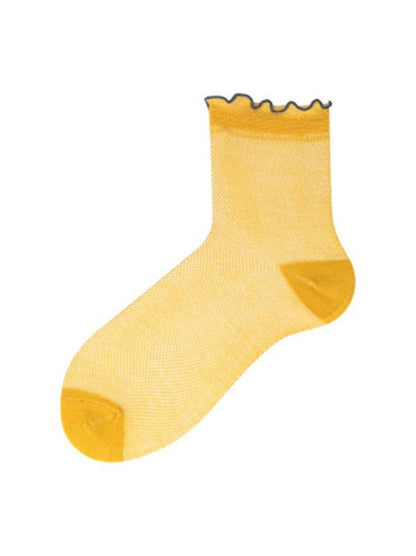 Simple Netting Frizz Tube Socks