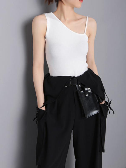Spaghetti-neck Big Pocket Jumpsuits