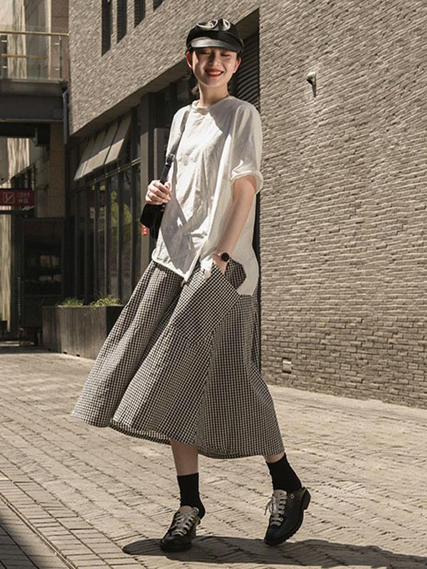 Cotton Pure Color T-shirt