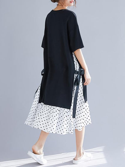 Loose Oversize Split-joint Midi Dress