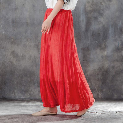Casual Women Drawstring Ankle Length Lining Skirts