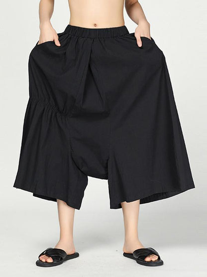 Loose Wide-leg Designed Cotton Pants