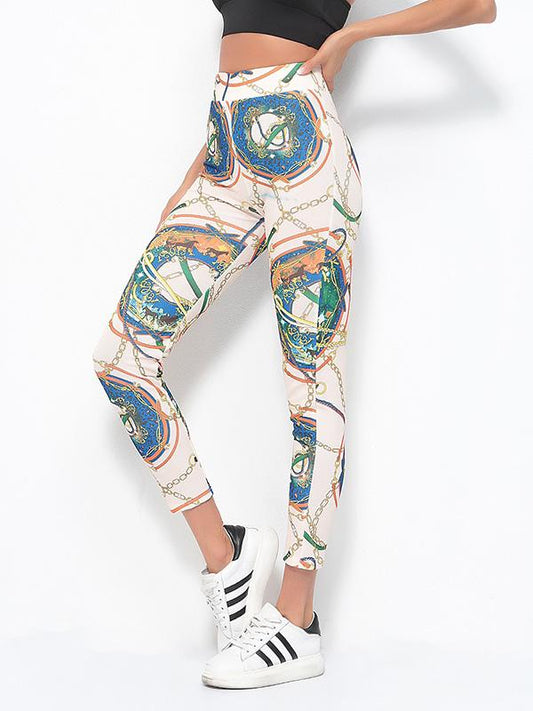 Printed Sports High Waisted Leggings