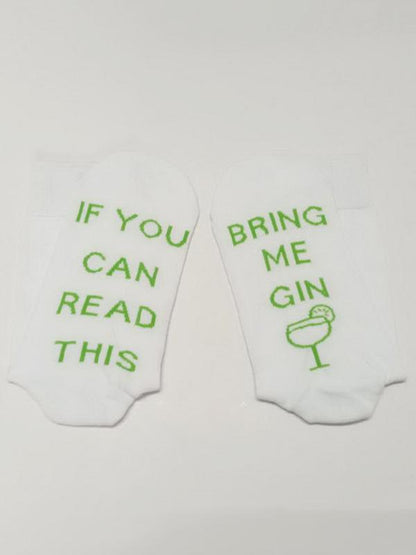 Fresh Letter-printed Medium Sock