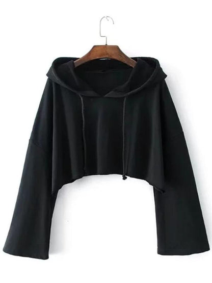 Cut Out Hooded Sweatshirts