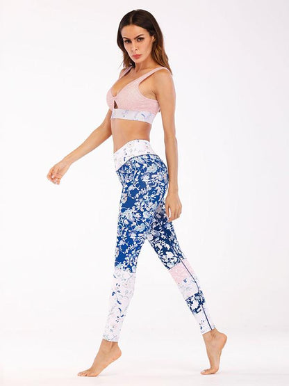 Fashion Printed Floral Fresh Yoga Suits