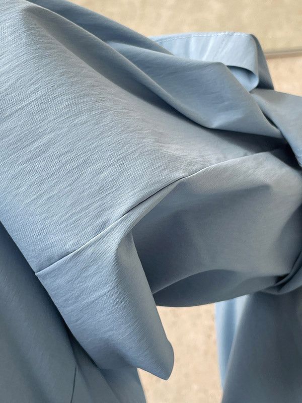 Urban Drawstring Elastic High Waisted Short Sleeves Wide Leg Jumpsuits