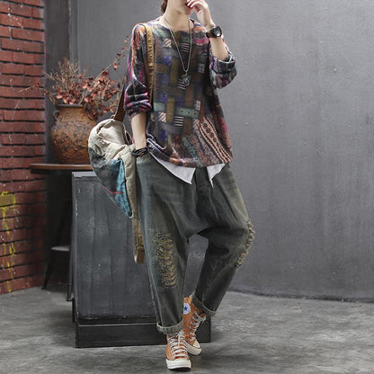 Beautiful Color Pattern Soft Warm Sweater