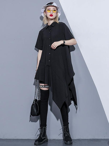 Chiffon Loose Oversize Asymmetric Blouse Dress