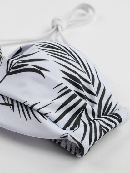 Balconette Printed Tie Bikini Set