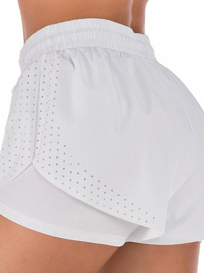 Insert Cloth Hollow Yoga Shorts