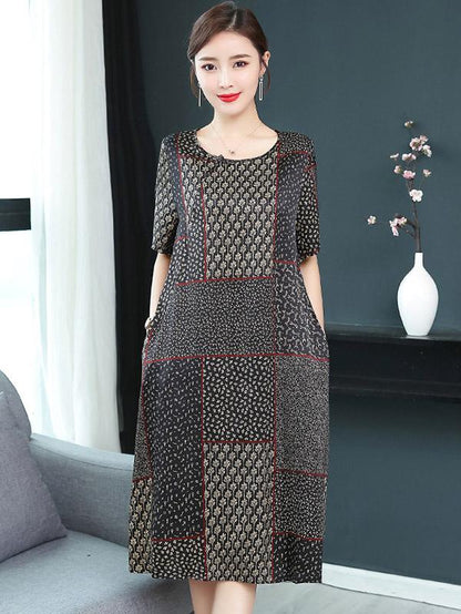 Loose Short Sleeves Dress