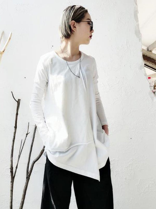 Casual Irregular White Shirt
