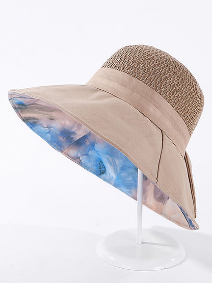 Casual Split-Joint Knitting Bow-Embellished Fisherman Hat