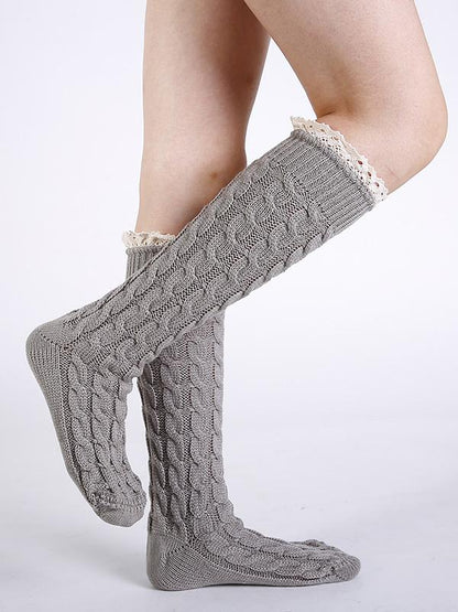 Knitting Over Knee-high 5 Colors Stocking