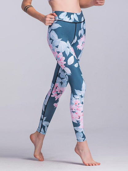 Floral Printed Wrap Yoga Leggings