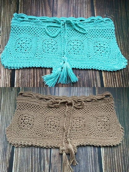Beach Solid Crochet Short Bottom