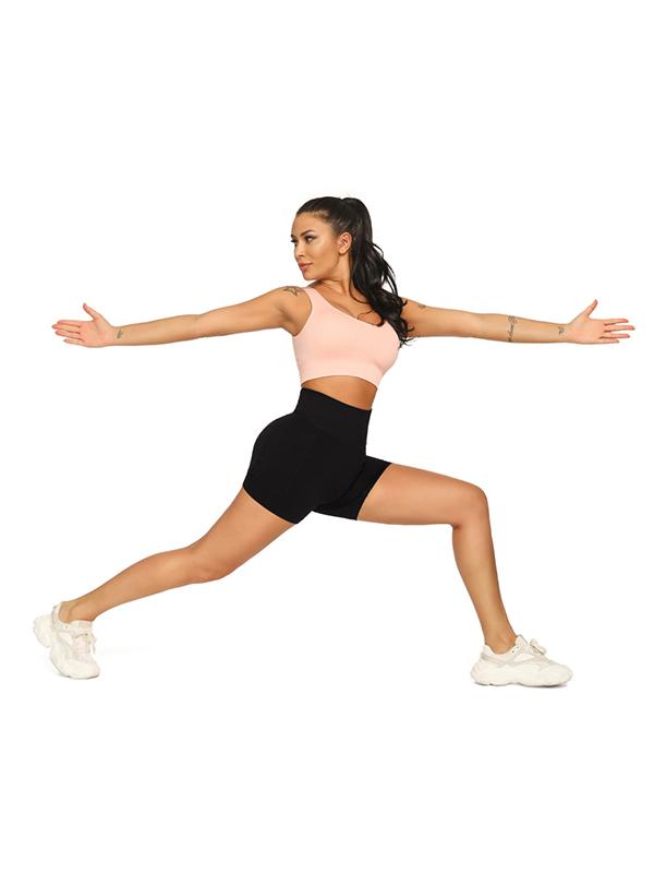 Wrap High-Waisted Pocket Quick Dry Sports Shorts