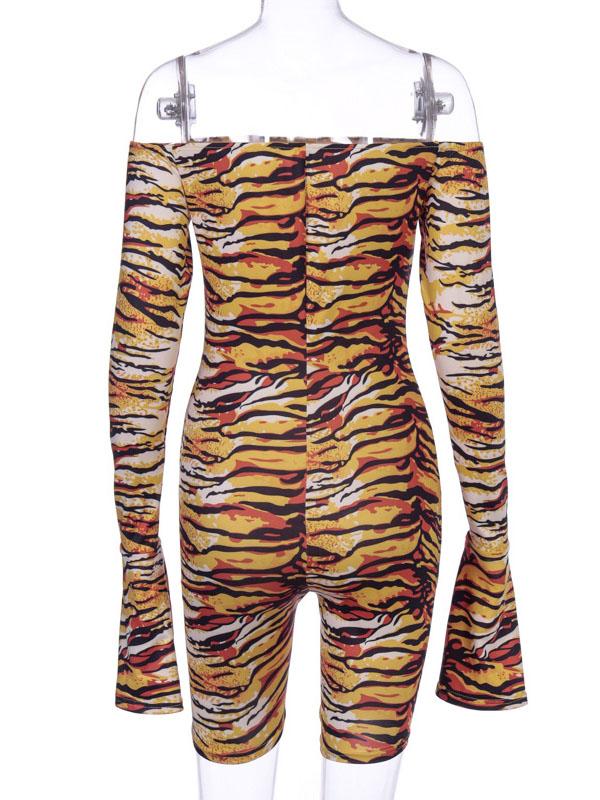 Sexy Printed Flared Sleeves Yoga Jumpsuits