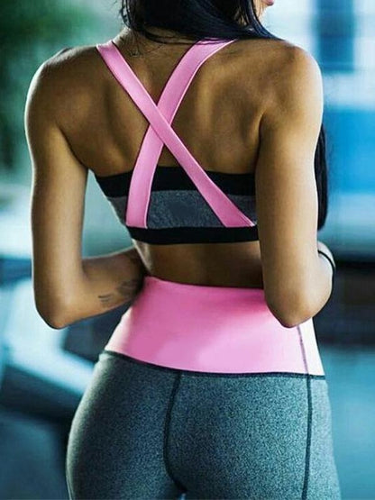 Color-block Sports Yoga Suits