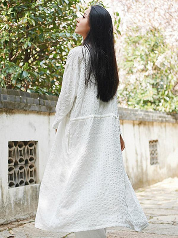 National Cotton Lace-up Light Cover-up