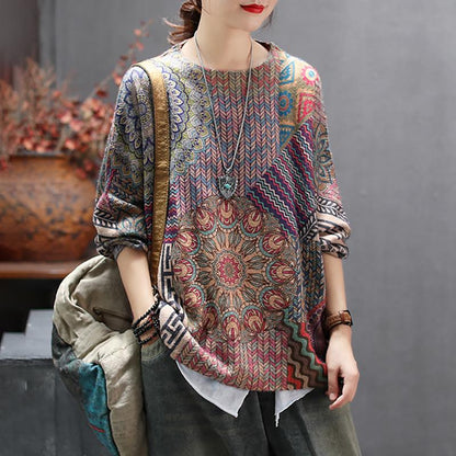 Beautiful Color Pattern Soft Warm Sweater