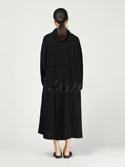 New Casual Pure Color Long Shirt Cover-up