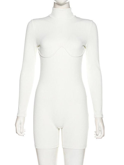 Solid Comfortable Long Sleeves Yoga Romper