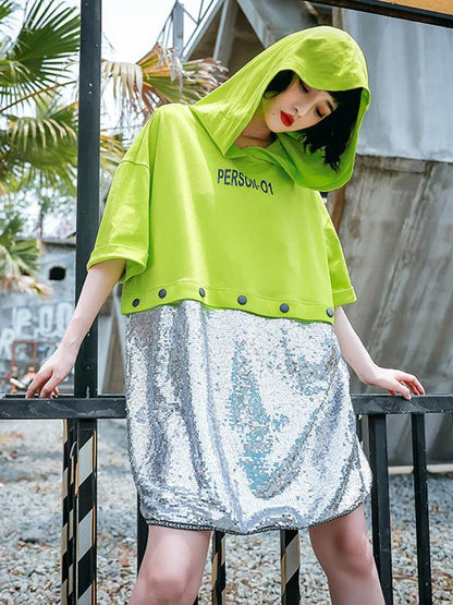 Leisure Split-Joint Short Sleeve Hoodies