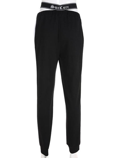 Printed High Waist Knitted Bandage Pants