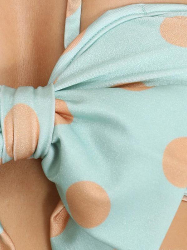 Retro Polka-Dot Bandge One-Piece Swimsuit