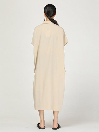 Retro Polo Long Shirt Dress