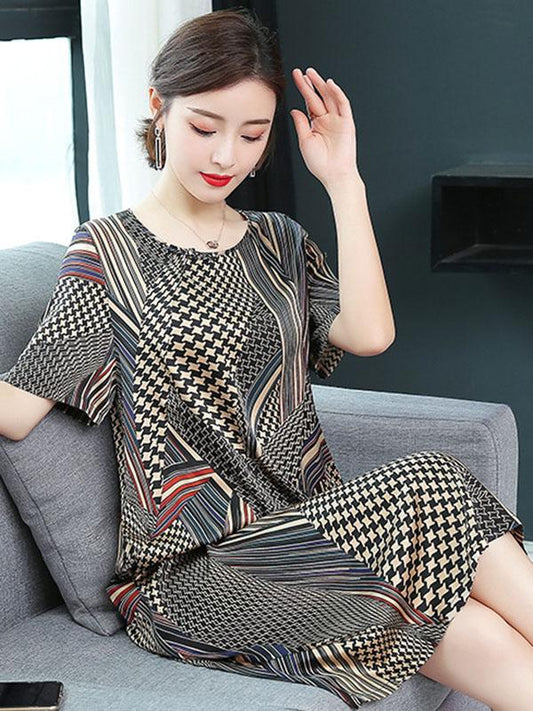 Loose Short Sleeves Dress