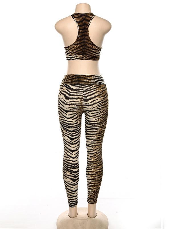 Tiger Vein Tank&Fitness Leggings Suits