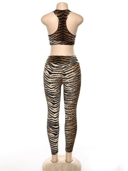 Tiger Vein Tank&Fitness Leggings Suits