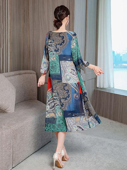 Loose Retro Split-joint Dress